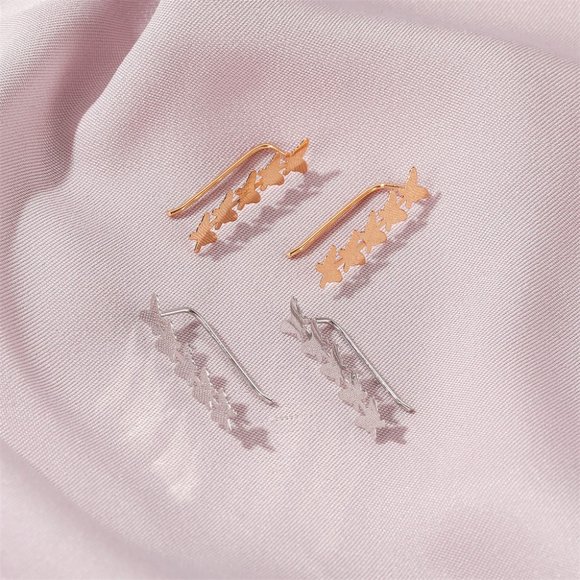 Butterfly Ear Cuff Earring Metal Boho Chic - Picture 4 of 9